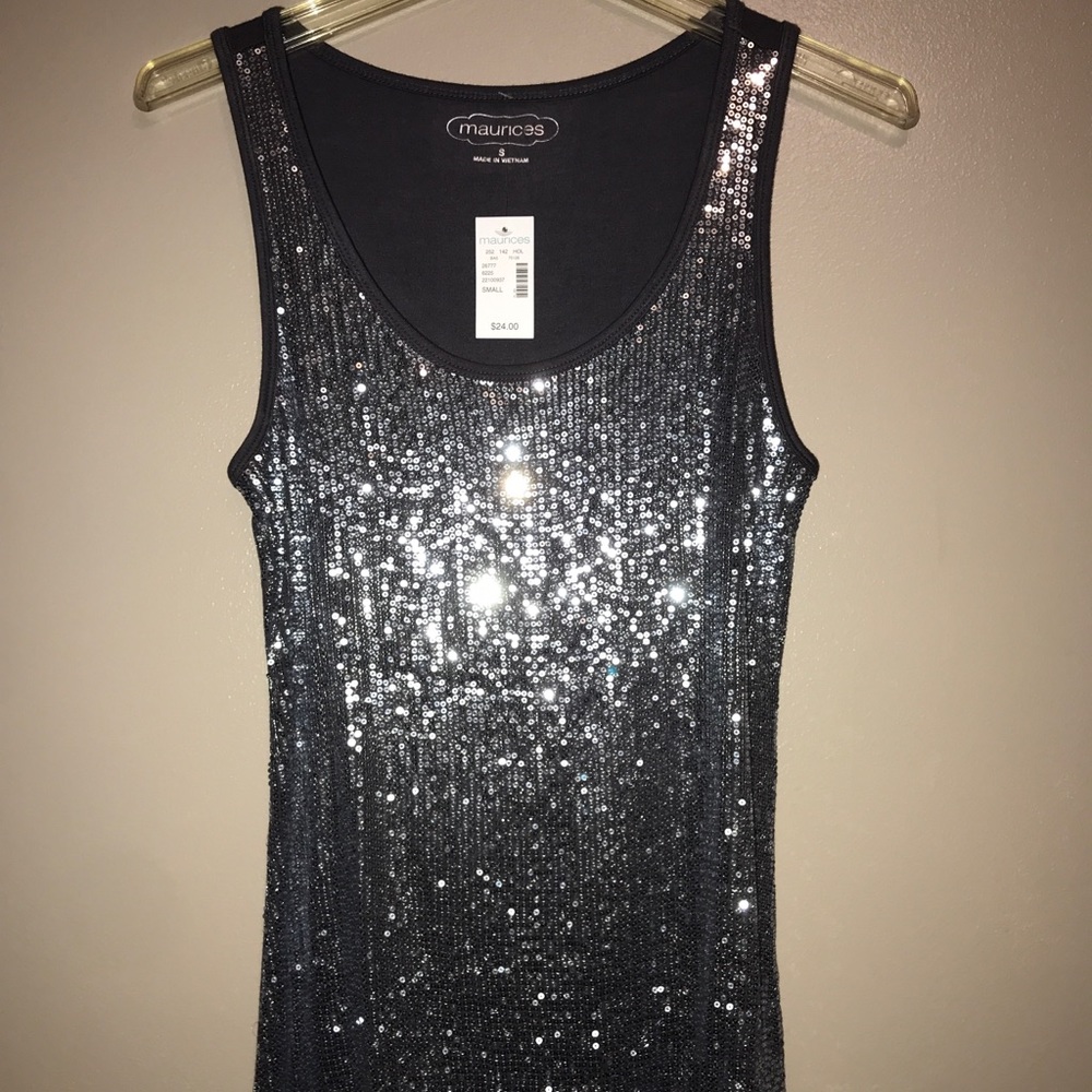 MAURICES SMALL GREY SPARKLY TANK TOP ⚡️
